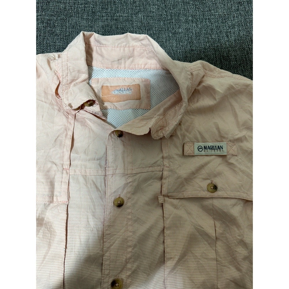 Magellan Outdoor Men's Size XL Checkered Short Sleeve Shirt - Picture 2 of 6